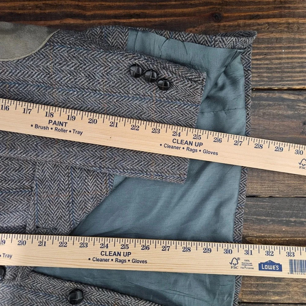 Austin Manor Men's Tweed Sport Coat Blazer Two Button Brown Gray herringbone 42R
